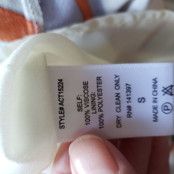 ASTR the Label Anthropologie Pop Orange Stripe Boho Tank Top Pastel Light Crepe - Picture 6 of 10